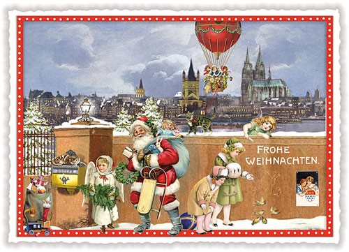 Städte-Postkarte, Weihnachten Köln (Quer)